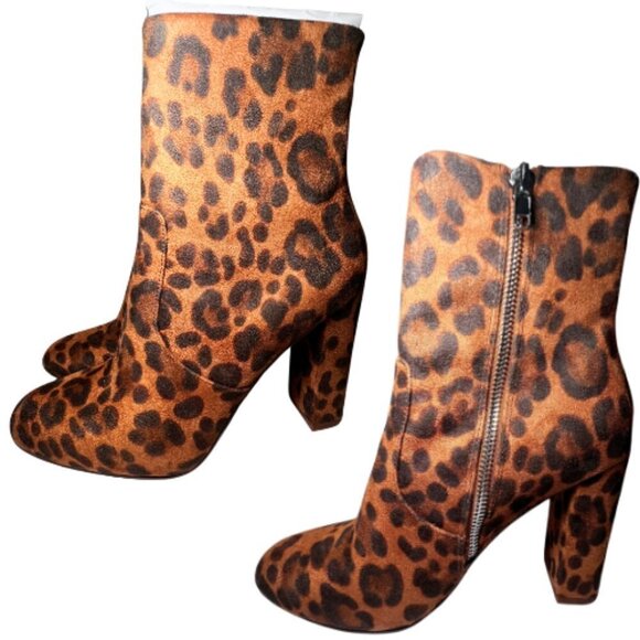 STEVE MADDEN Leopard Editor Ankle Boot Size 6.5 - Picture 4 of 12